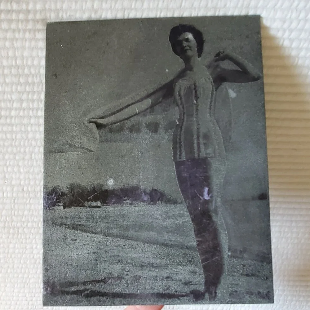 Metal Printing Plate Photo 5.5x7 Vintage Women Bathing Suit Negatives 60 70 - Picture 4 of 4
